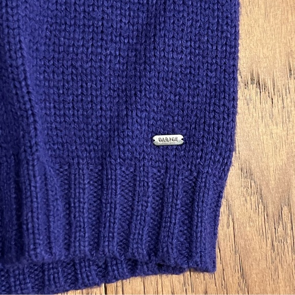 Garage Purple & White Snowflake Cable Knit Sweater - Picture 2 of 6